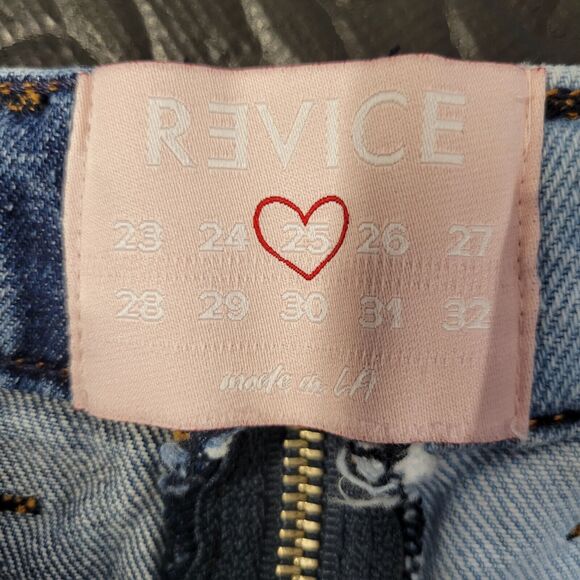 Revice Denim Two Toned High Rise Skinny Jeans Wrap Around Zipper Size 25 Sexy! - Picture 10 of 11